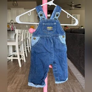 Vintage OshKosh B’gosh Vestbak Denim Overalls Baby 6–9 Months USA Made